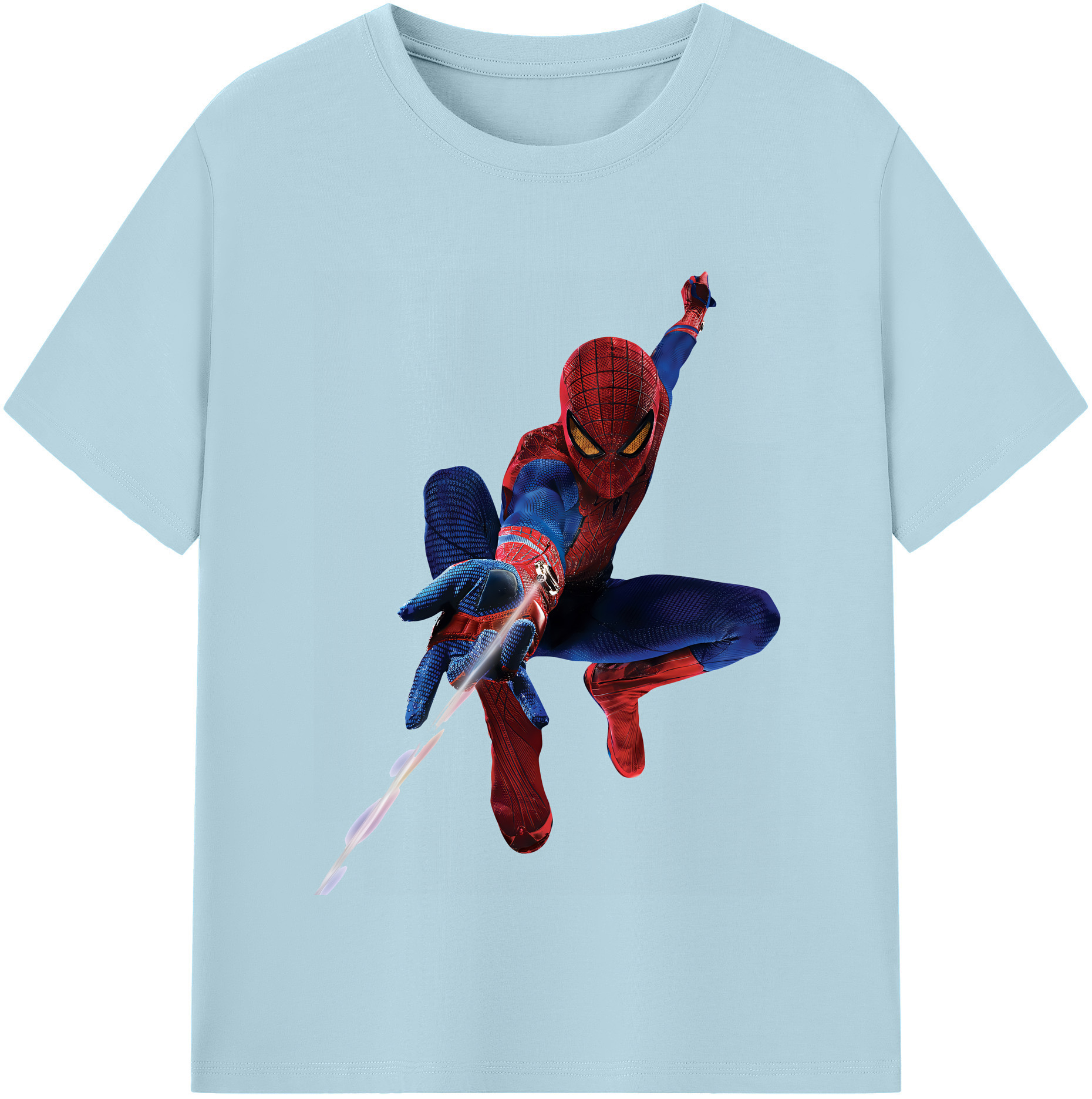（画像用） Spider Man スパイダーマン 綿100％半袖Tシャツ（フロントプリント）